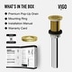 preview thumbnail 30 of 50, VIGO 1.75" W Vessel Bathroom Sink Grid Drain
