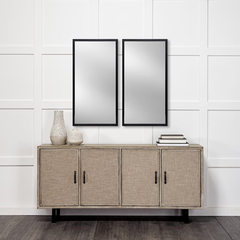 Bristol Espresso 20x40 Faux Wood Frame Bathroom Vanity Mirror - 21.5L x 1.8W x 41.5H