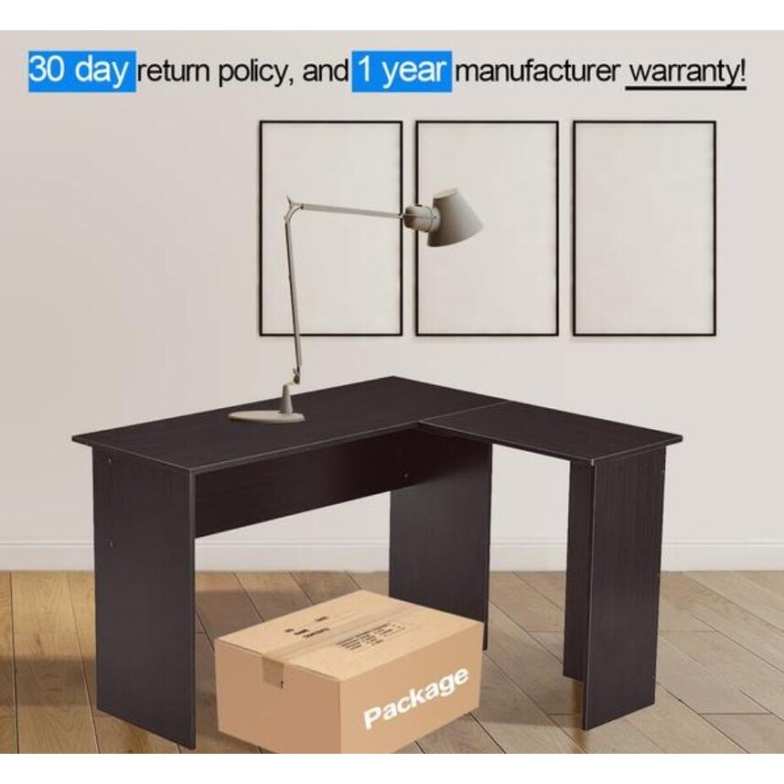 Shop Mcombo L Shaped Desk Corner Desk Home Office Workstation 7191 Black Overstock 25320859