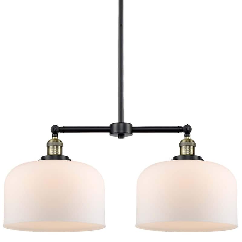 Innovations Lighting X-Large Bell 2 Light 21" Wide Linear Chandelier