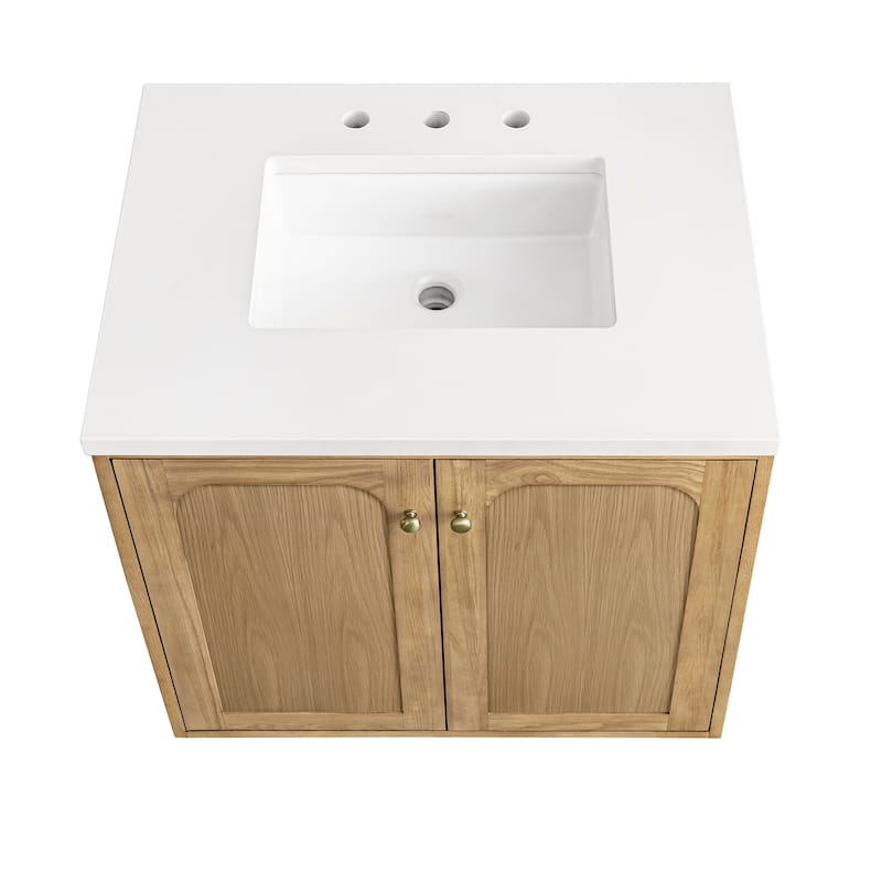 James Martin Vanities Laurent 30" Single Vanity, Light Natural Oak