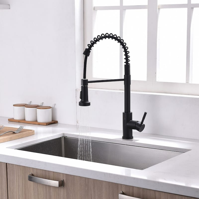 Touchless Single Hole Pull Down Kitchen Faucet with MotionSense Wave
