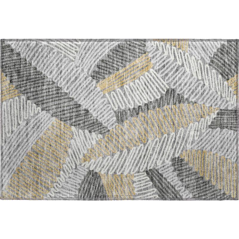 Premium Washable Super Soft Contemporary Leaf Mayfield Rug