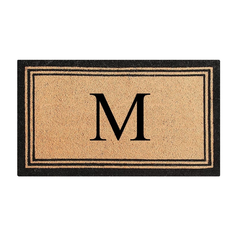 A1HC Natural Coir Doormat with Heavy Duty PVC Backing,0.75 Inch Pile Height, Perfect for Outdoor Use - 24" X 39" - M
