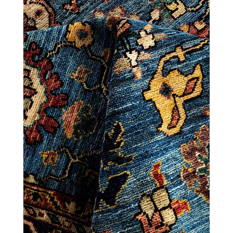 Serapi One-of-a-Kind Hand-Knotted Area Rug - Light Blue, 8' 2" x 9' 7" - 8' 2" x 9' 7"