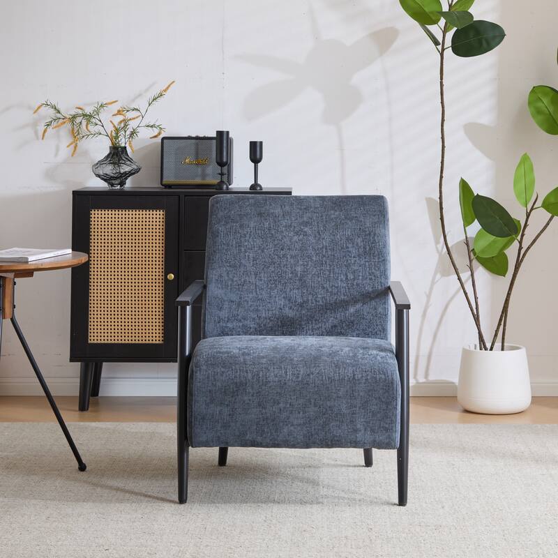 Polyester Lounge Chair with Metal Frame