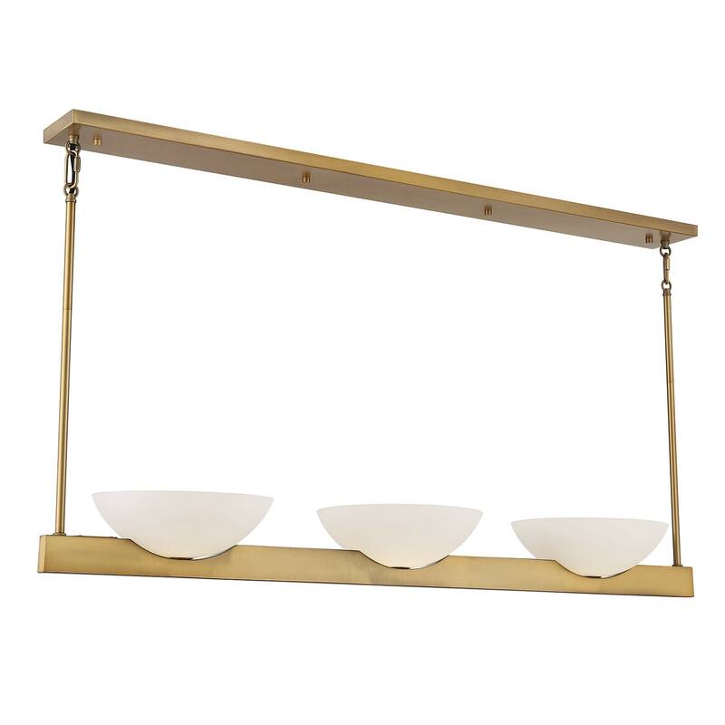 Savoy House 1-1614-3 Fallon 3 Light 45" Wide Linear Chandelier - Warm Brass