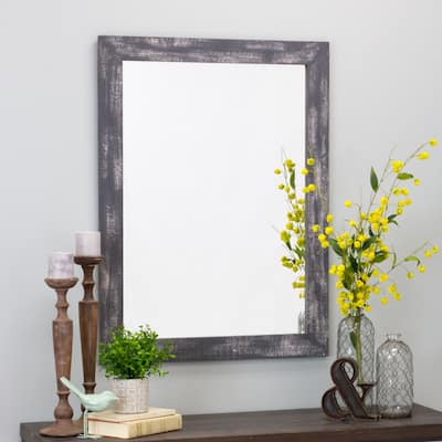 Morris Wall Mirror - Gray 40 x 20 - Grey - 40"h x 30"w x 1"d