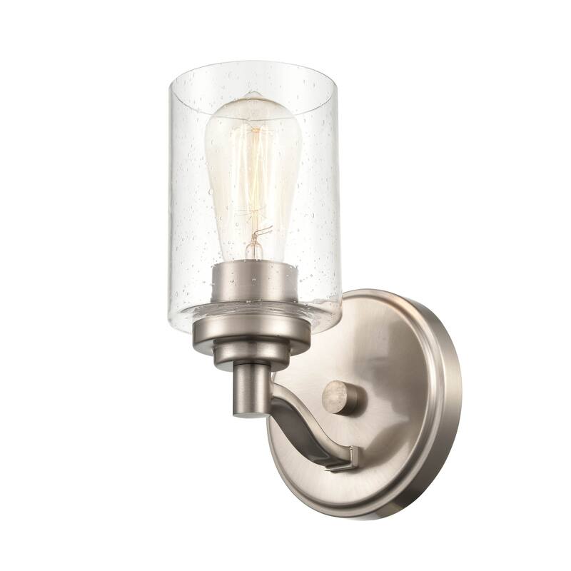 Millennium Lighting Metal 1 Light Wall Sconce- Clear Seeded Glass