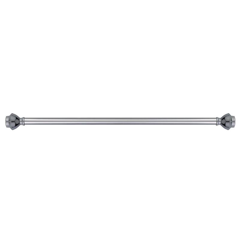 42"-72" Chrome Metal Shower Curtain Tension Rod Rust Resistant Non-Slip - 42" - 72" inches