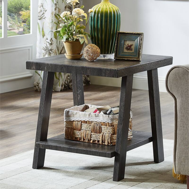 Modern Storage 3-Piece Coffee Table Set with Shelf and Wide-angled Legs for Living Room