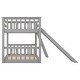 preview thumbnail 24 of 23, Twin over Twin Wood Bunk Bed with Convertible Slide and Ladder