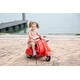 preview thumbnail 12 of 13, Retro Style Kids Electric Motorcycle with Dual Seats LED Lights and Anti Rollover Frame for Outdoor Play and Gifting