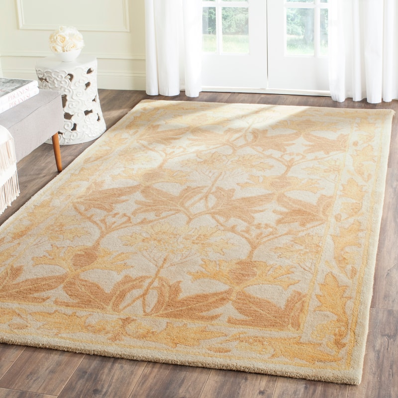 SAFAVIEH Handmade Antiquity Beverly Traditional Oriental Wool Rug - 3' x 5' - Beige/Gold