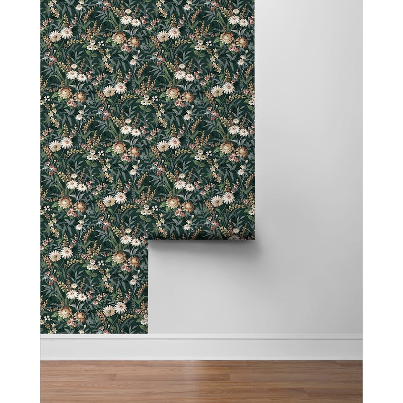 NextWall Vintage Floral Peel and Stick Wallpaper