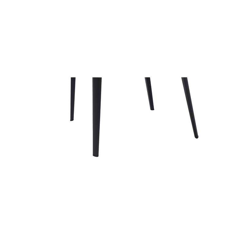 NADAAL STUDIOS Lyra Dining Chair, Barrel-Style Back, Iron Frame, Warm Beige Upholstery - Set of 2