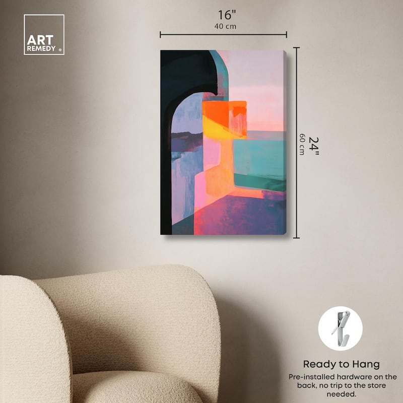 Color Blocks III Canvas by Art Remedy, Gallery Wrapped