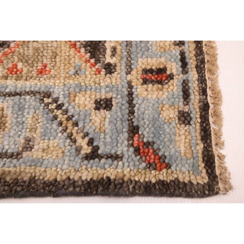 ECARPETGALLERY Hand-knotted Jules Serapi Dark Grey Wool Rug - 2'8 x 9'9