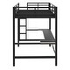 preview thumbnail 46 of 64, Metal Gaming Loft Bed Frame with LED Light USB Charge Station