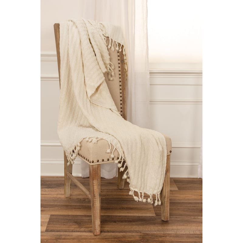Rizzy Home Cable Knit Throw, 50" x 60"
