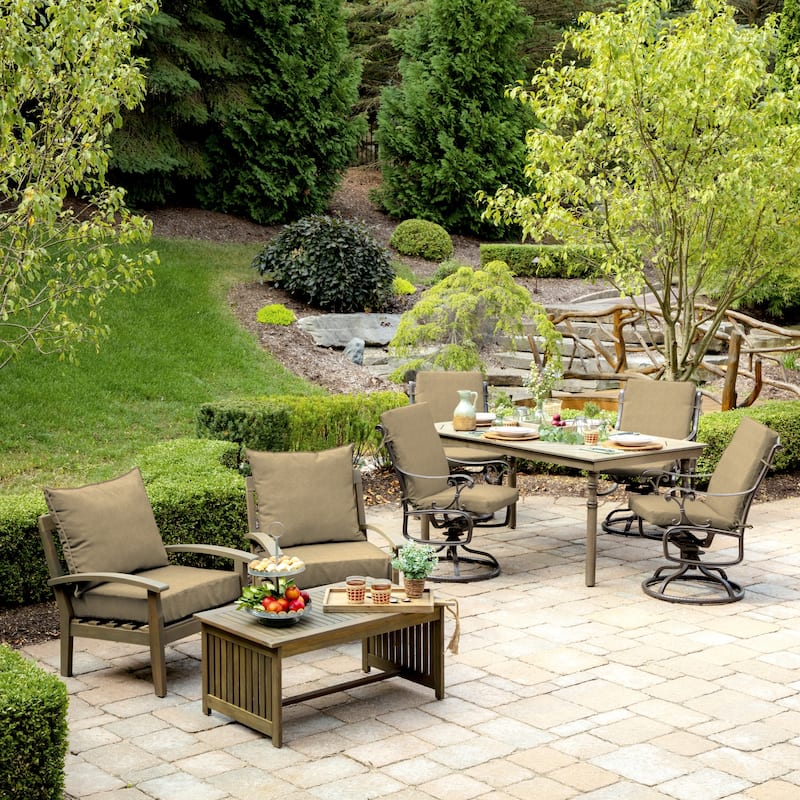 ARDEN tan hamilton Outdoor Deep Seat Cushion Set - 24 W x 24 D in.
