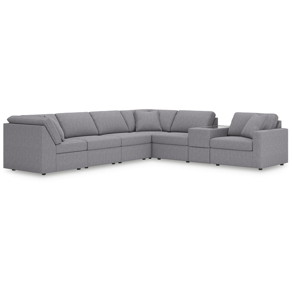 Signature Design by Ashley Modmax 7-Piece Sectional with Storage Console - 138" W x 86" D x 36" H