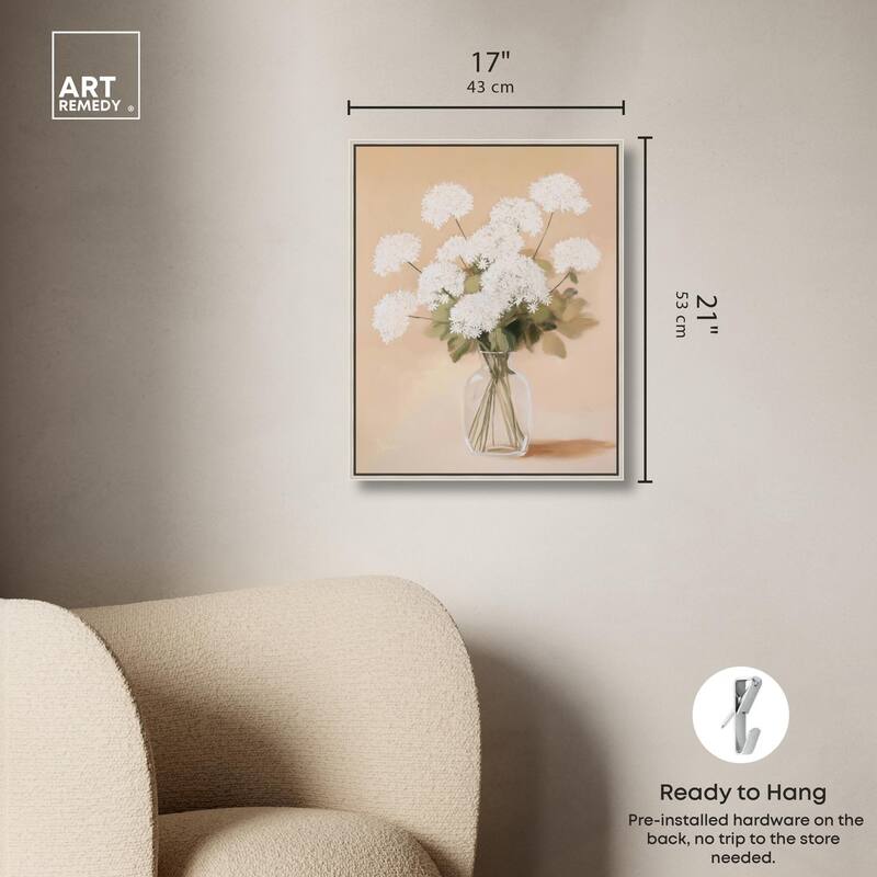 Lace in a Vase I Canvas by Art Remedy