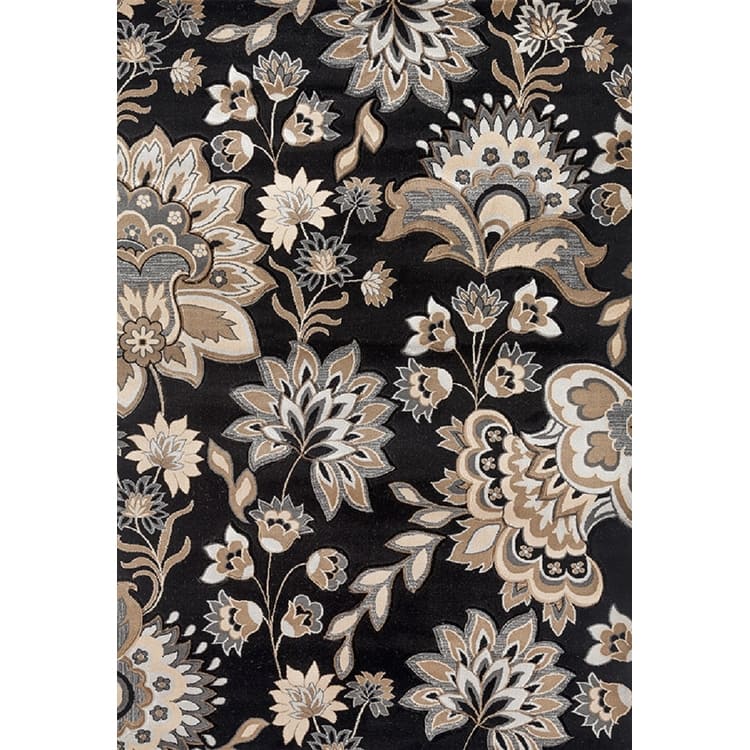 Glamour Collection Floral Area Rug