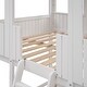 preview thumbnail 10 of 33, Full Over Full Wooden Bunk Bed with Roof, Window, Guardrail and Ladder