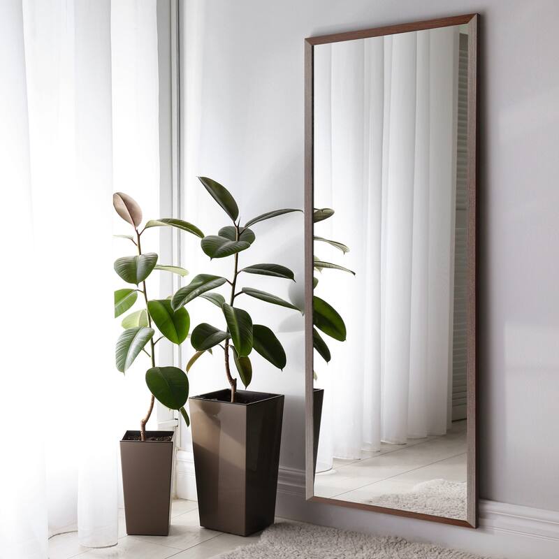 Frame My Mirror Espresso Textured Framed Mirror, Ellis Design