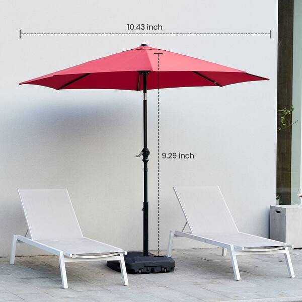 0ft aluminum outdoor patio umbrella w crank tilt 9 Ft. Aluminum Market Crank Tilt Umbrella Patio Umbrella without Base - Bed  Bath & Beyond