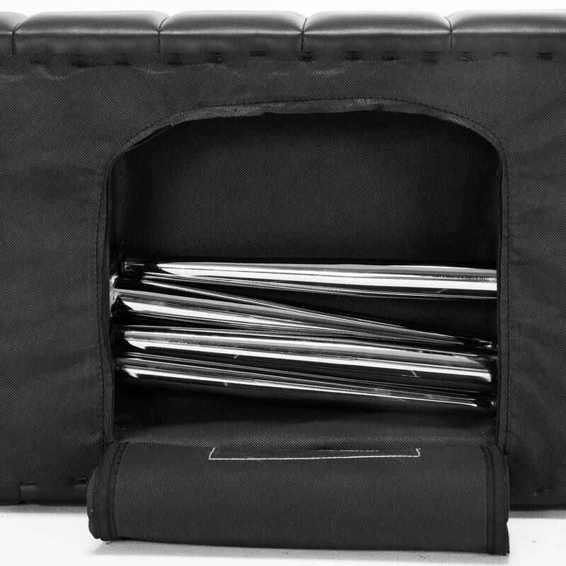 Upholstered Leather Entryway Bench, Bedroom Bench for End of Bed - 44.5"L