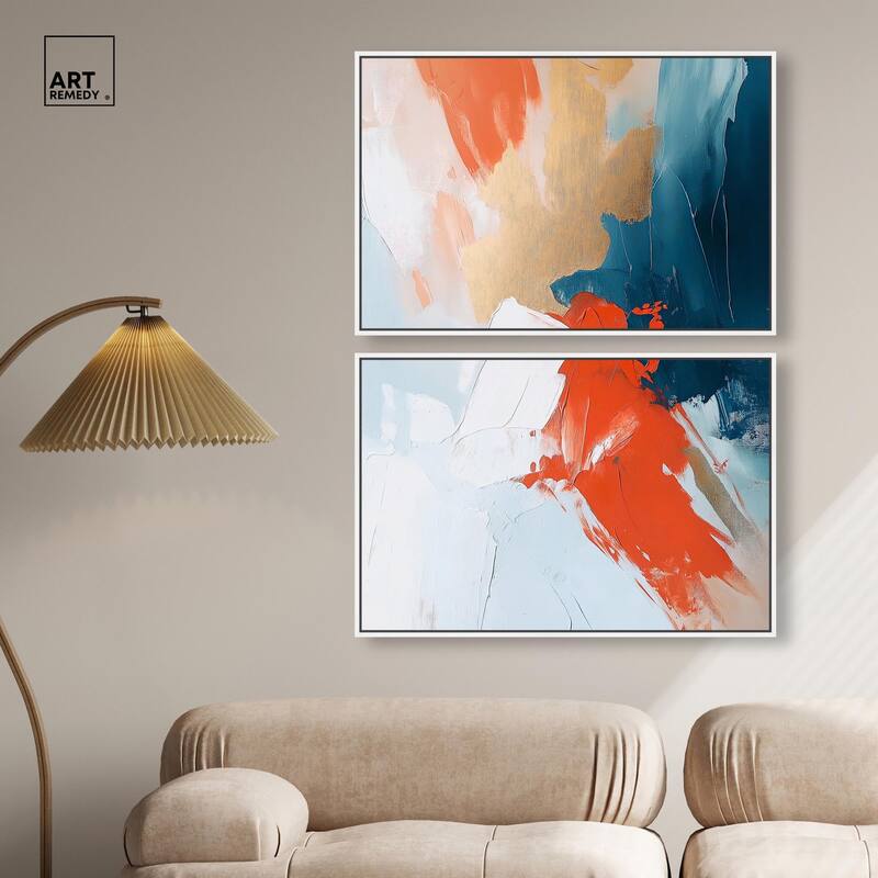 Bold and Bright I Canvas Set of 2 by Art Remedy