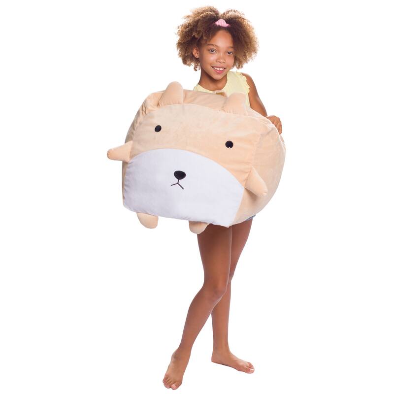 Stuffed Animal Storage Bean Bag Chair Cover only for Kids, Toy Holder