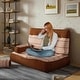preview thumbnail 7 of 6, WOWMAX Boho Floor Sofa Seating Set, Modular Futon Couch Cushions, Velvet Floor Chaise Lounger Sleeper Chair For Reading