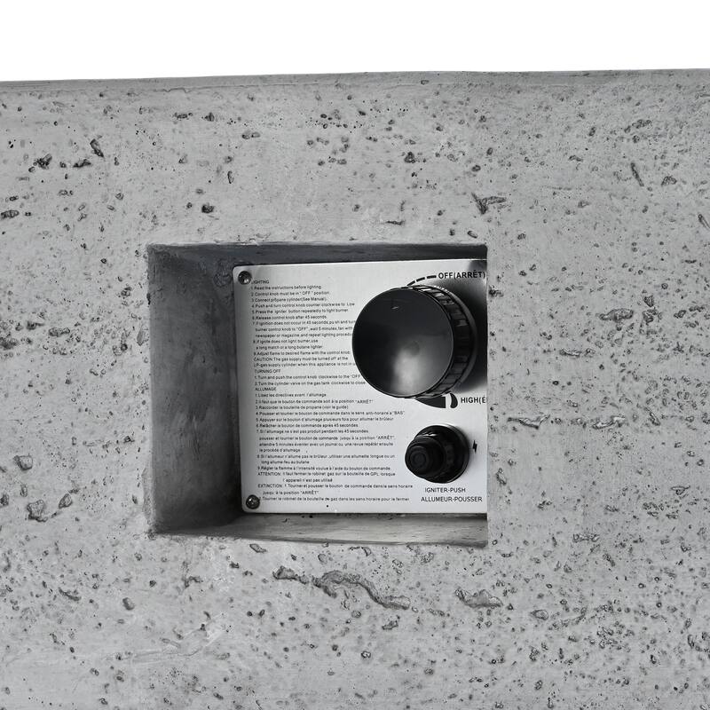 41.9" Outdoor Rectangular Propane Fire Pit 40000 BTU, Heater with Stainless Steel Burner and Free Lava Rocks, Waterproof Cover