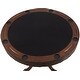 preview thumbnail 6 of 7, Poker and Bumper Pool 7-piece Gaming Table Set with Black Leatherette Arm Chairs - 1-Table, 6-Chairs