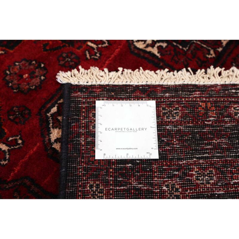 ECARPETGALLERY Hand-knotted Teimani Dark Red Wool Rug - 2'9 x 5'8