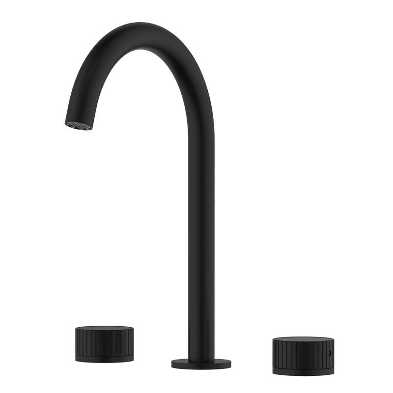 Ruvati Athena Two Handle Stone Marble Inlay Twist Bathroom Faucet in Matte Black- RVF5232MB - 7'6" x 9'6"