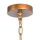 preview thumbnail 9 of 14, Alegate Modern Gold 4-Light Drum Glass Chandelier for Dining Living Room