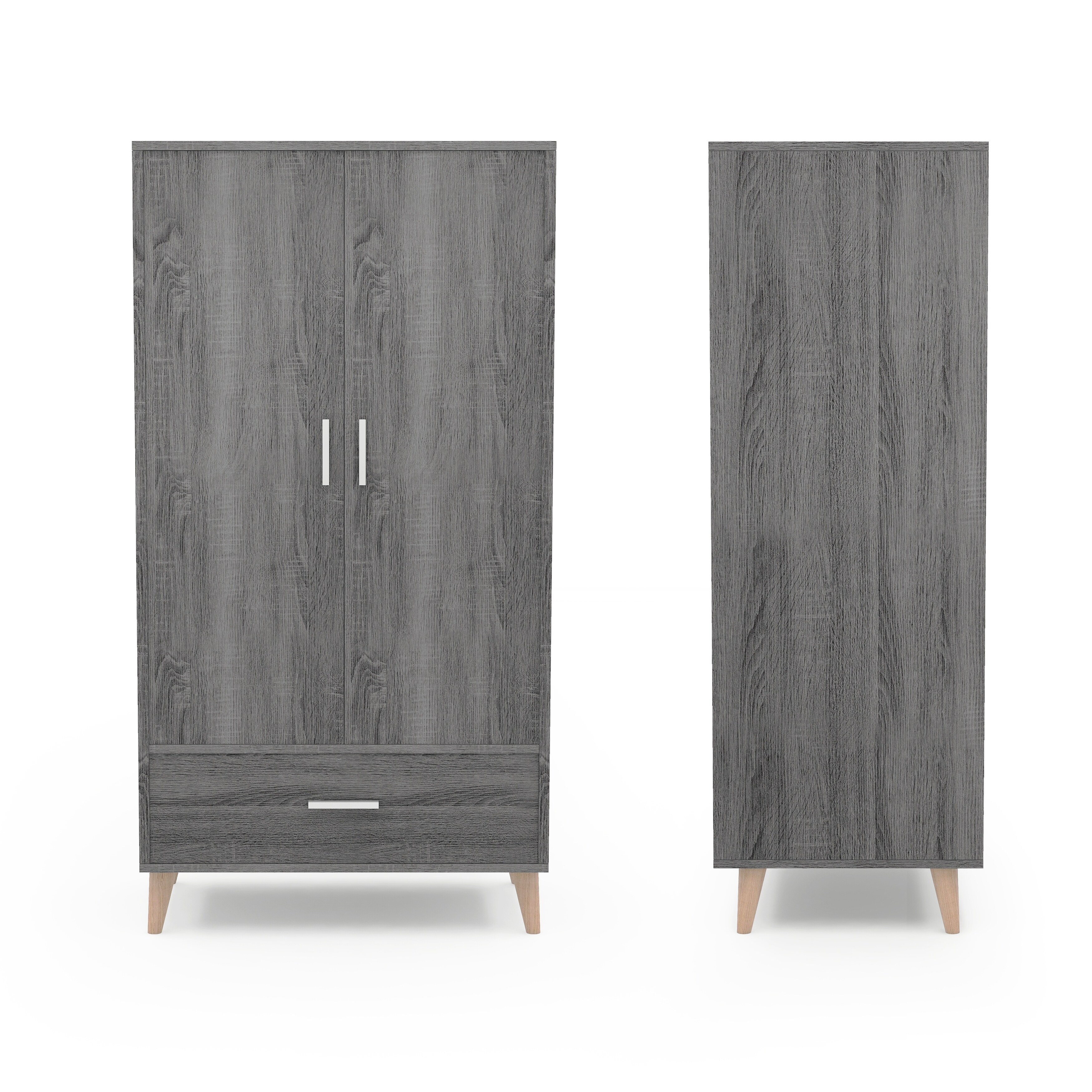 Carson carrington gjovik contemporary distressed grey wardrobe sales armoire