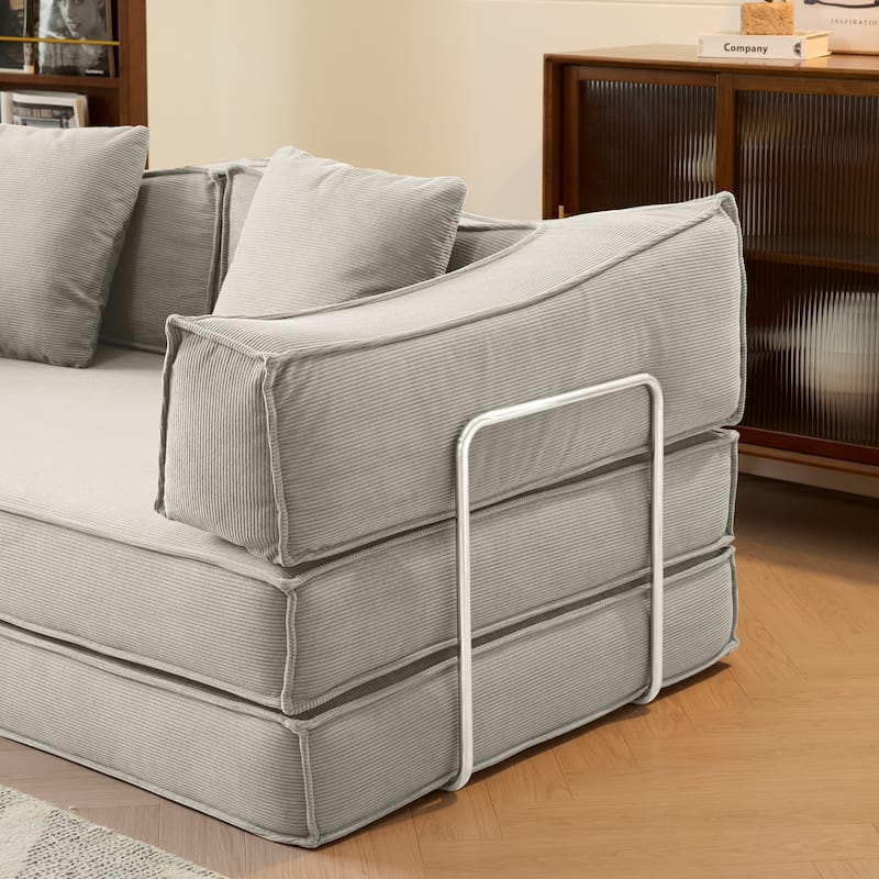 JASIWAY Modern Vintage Convertible Sleeper Sofa Bed