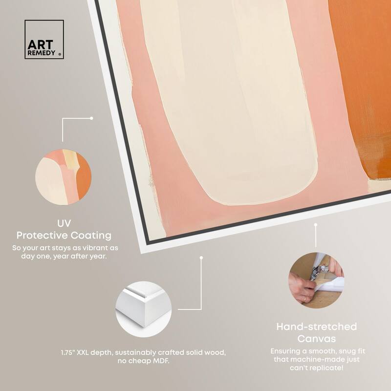 Pink Meets Clay II Canvas by Art Remedy