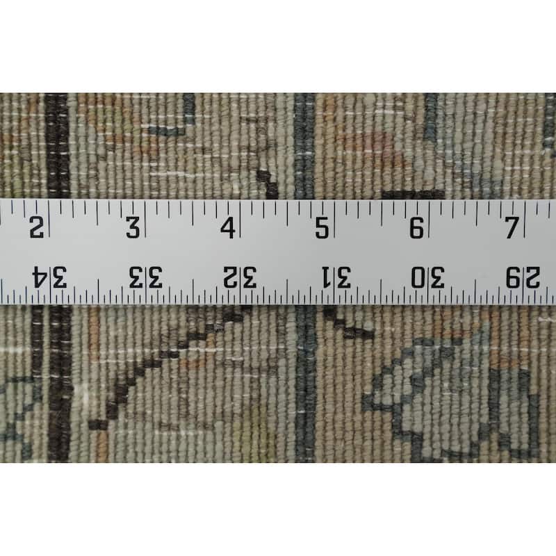 Hand Knotted Oriental 100% Wool Carpet Traditional All-Over Navy Blue & Blues Tabriz Area Rug - 12' 7'' X 9' 8''