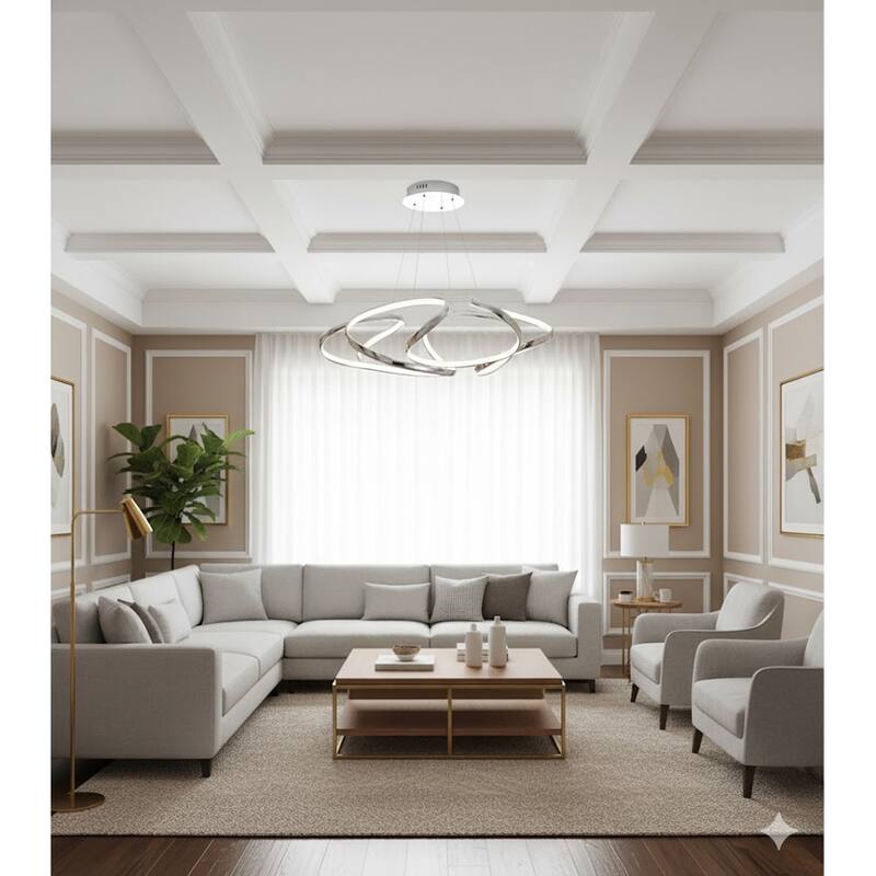 Chrome Aluminum LED Lighting With White Acrylic Diffuser