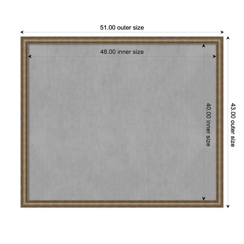Amanti Art Angled Bronze Framed Magnetic Board - Board Size 48x40