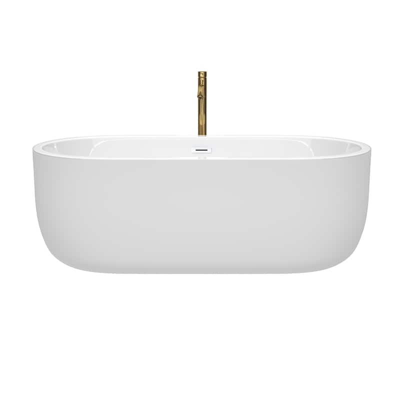 Wyndham Collection Juliette 67" Freestanding Acrylic Soaking Tub with