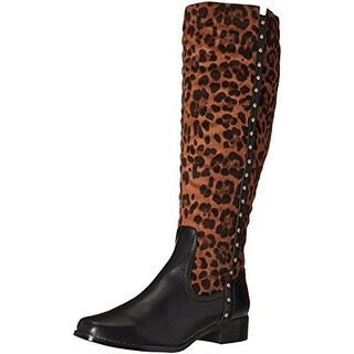 leopard riding boots