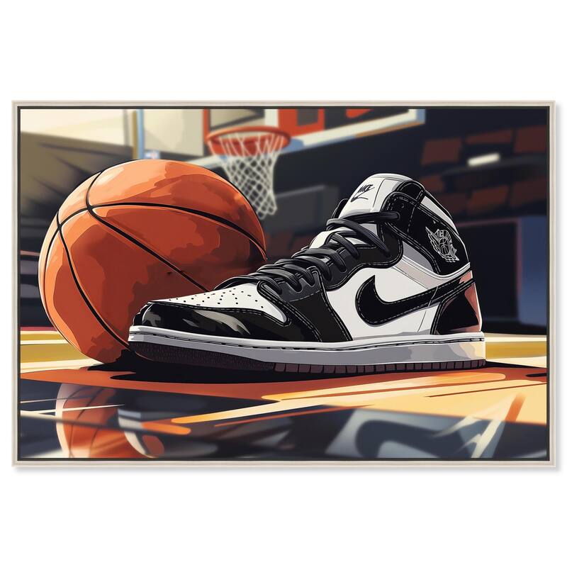At the Court Canvas by Art Remedy - Silver - 24" x 16"