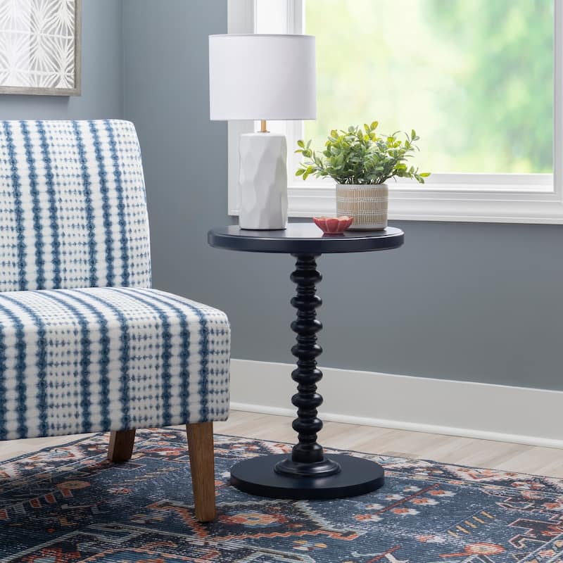 Linon Kallie Round Spindle Accent Table